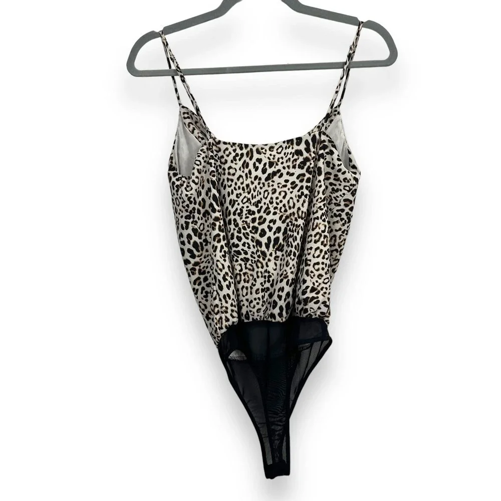 ASTR Bodysuit Womens Small Cheetah Leopard Animal Sexy Feminine Mob Wife - Picture 10 of 14